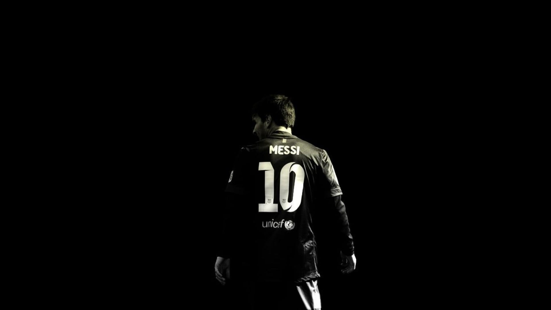 Ảnh nền Messi màu đen - all black